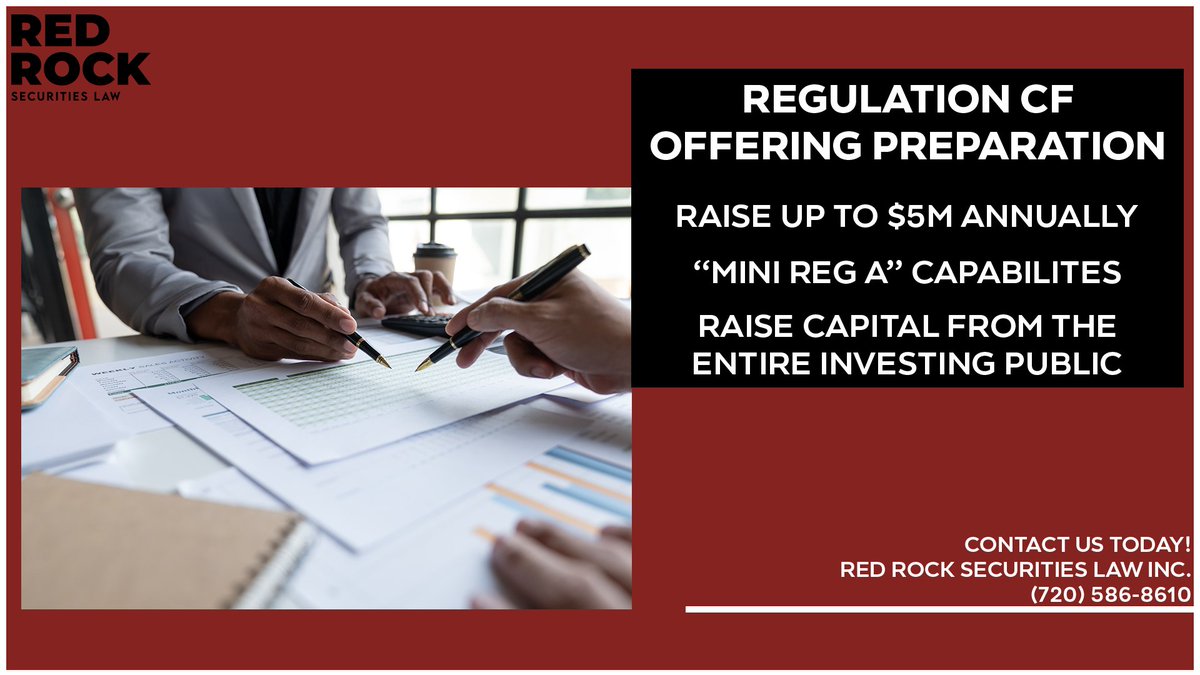 Redrockfiling's tweet image. Raise Capital for Your Business with a Regulation CF Offering!

Wondering how a Regulation CF Offering can propel your fundraising goals?

With Regulation CF, your company can secure up to $5 million in funding annually. Choose a "Direct Issuance" Regulation CF Offering, which…