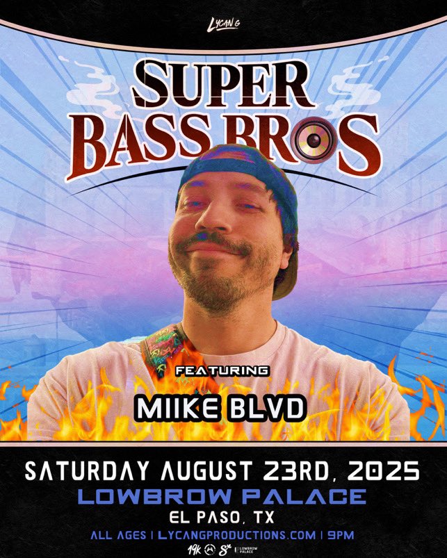 MiikeBLVD's tweet photo. THIS SATURDAY!! LOWBROW PALACE ELPASO!! Ya boi warms up the decks for Legends @dirtmonkeymusic &amp;&amp; @SmoaklandBeats DONT. SLEEP. ON. THIS. ONE😤😤 https://t.co/CEOx0GQ2h8