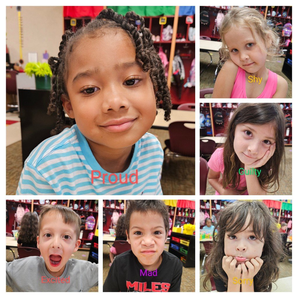 USD265_Apollo's tweet photo. Kindergartners in Ms. Mater's class are learning all about emotions! 😊😢😲😡

Today, they practiced recognizing and expressing different feelings, from happy and surprised to sad and even a little bit angry. 💙 https://t.co/uQzn1Of34t