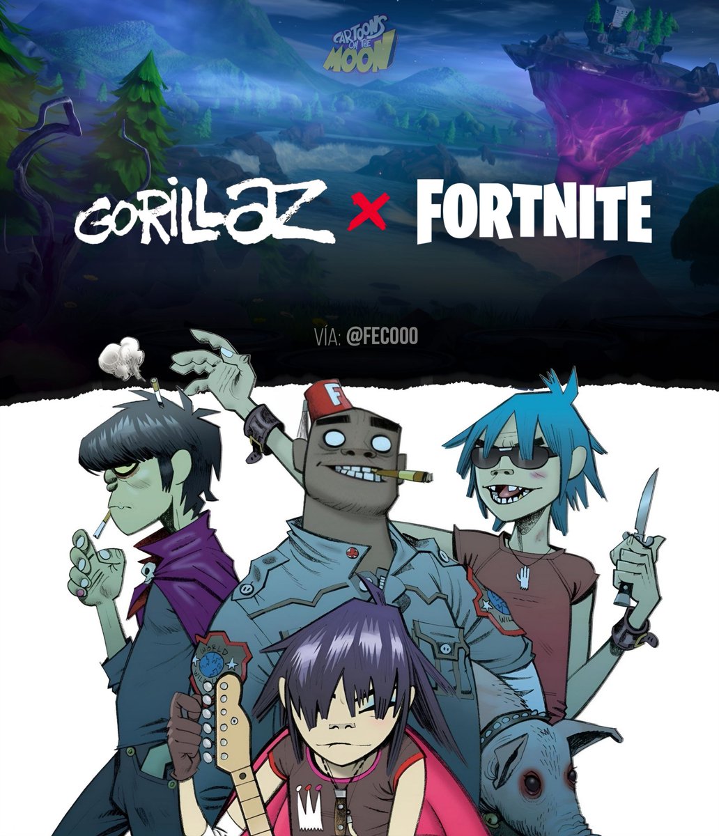 Gorillaz serán los próximos artistas del Fortnite Festival:

Hasta el momento, sólo se revelaron las skins de Murdoc y Russel.