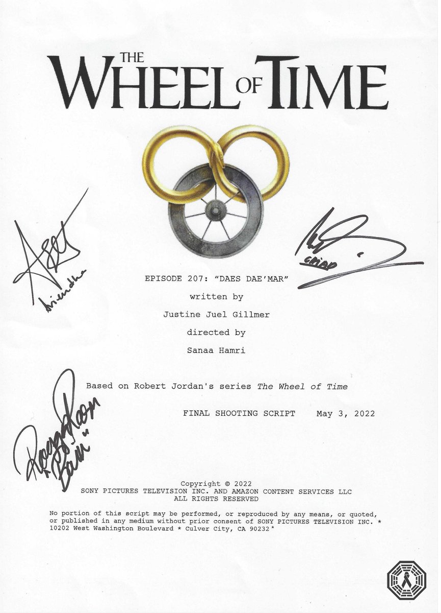 Cancer Gets Lost (@cancergetslost) on Twitter photo #TheWheelOfTime #WheelOfTime fans, thanks to <a href="/rafejudkins/">Rafe Judkins</a> <a href="/JusJuel/">Justine Juel Gillmer</a> we have 2 VERY rare script covers in our online charity auction (ending Sat) + ALL proceeds are being donated <a href="/lymphoma/">Lymphoma Research Foundation</a>! Signed by #RosamundPike #SophieOkonedo & more!
#TwitterOfTime #WoT
CancerGetsLost.org #TheWheelOfTime #WheelOfTime fans, thanks to <a href="/rafejudkins/">Rafe Judkins</a> <a href="/JusJuel/">Justine Juel Gillmer</a> we have 2 VERY rare script covers in our online charity auction (ending Sat) + ALL proceeds are being donated <a href="/lymphoma/">Lymphoma Research Foundation</a>! Signed by #RosamundPike #SophieOkonedo & more!
#TwitterOfTime #WoT
CancerGetsLost.org