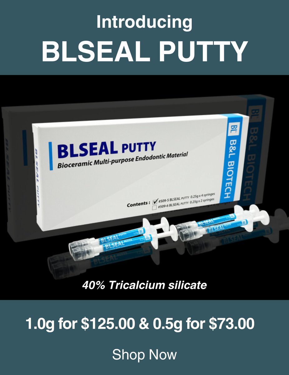 bnlbiotech's tweet photo. Try out B&amp;L's BLSEAL Putty today! #dentistry #obturation #sealer https://t.co/C7IJrYlfFv