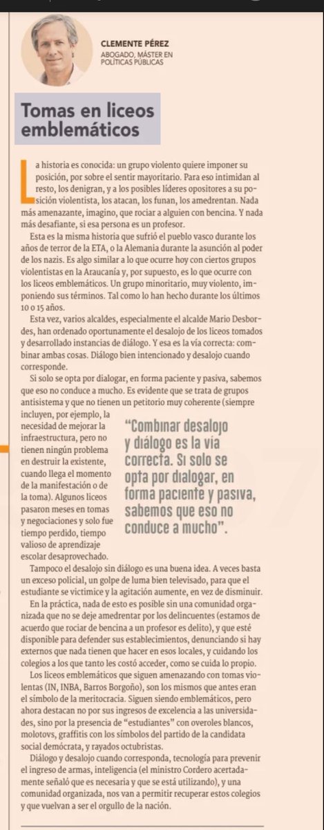 Estimados, les comparto columna publicada hoy en el <a href="/DFinanciero/">Diario Financiero</a>