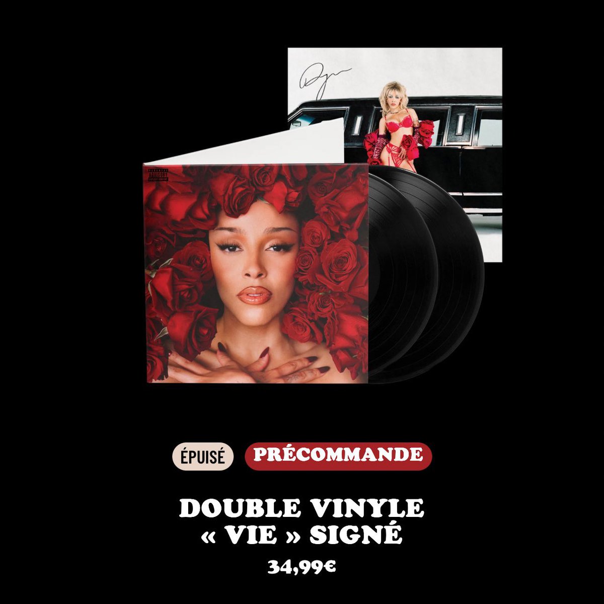 Le vinyle et le CD signés sont épuisés sur le site français de <a href="/DojaCat/">DOJA CAT</a> 😔