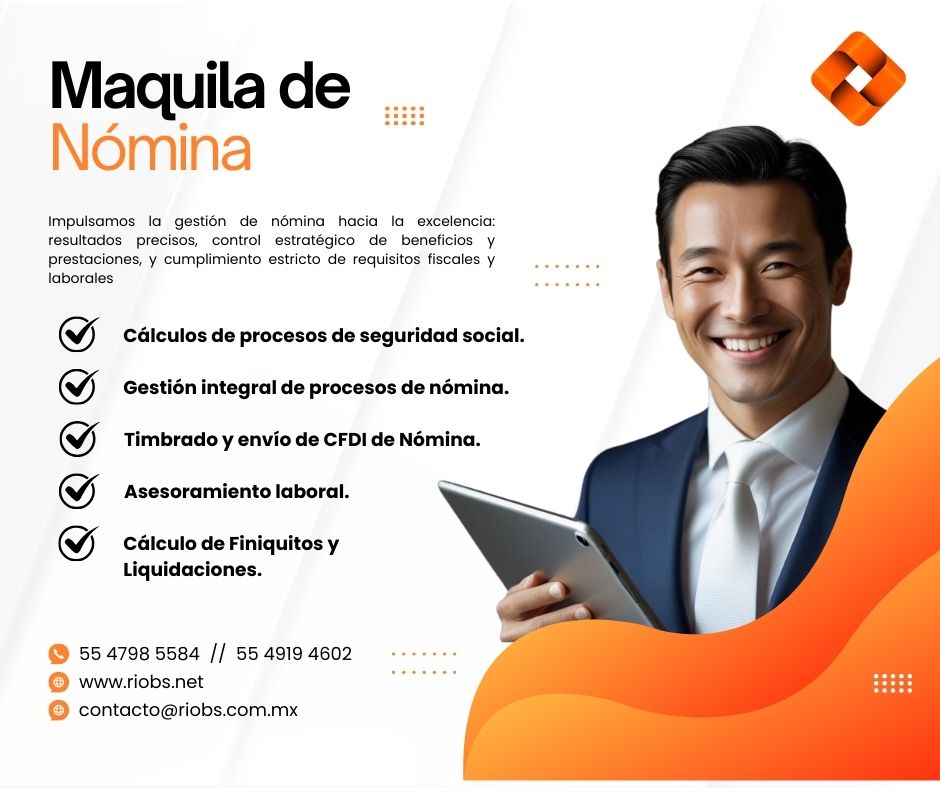 RioBSolutions's tweet image. #MaquilaDeNómina #finiquito #Liquidación #cfdinómina #AdministraciónNómina #patrones #asimiladosasalarios