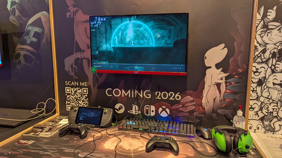 JsLabratory's tweet image. 📢🎉 Big annoncement from #Gamescom2025
BEFORE I GO is on its way to PS5, Xbox Series, Xbox One & Switch!
The game will launch on all platforms in 2026!
#PS5 #Xbox #Switch
#indiegame #gamedev #metroidvania