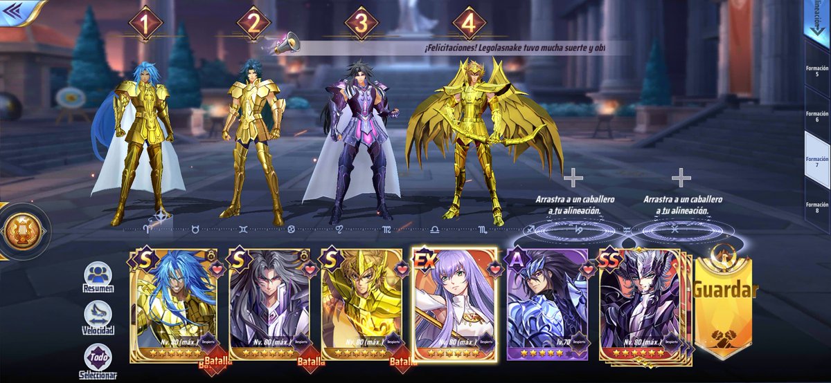 Frini_12's tweet photo. @IchigoXDstrawbe A esta alineación me refiero... Si tienes una alineacion totalmente vacía aprovechala para un grupo chico y asi los puntos de amistad llegan mas rápido a ciertos personajes 😌 (en un momento lo tenia a Aspros solito ahí jaja) https://t.co/xmpzfSE9yq