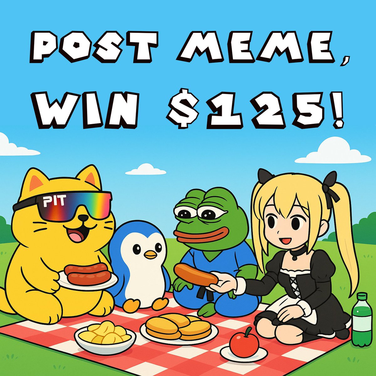 wanna win $125 for sharing a meme? 🤑 1️⃣ follow @myetherwallet and  @enkrypt 2️⃣ like + repost this post 3️⃣ reply with the best crypto meme  you have FOUR WINNERS WILL BE