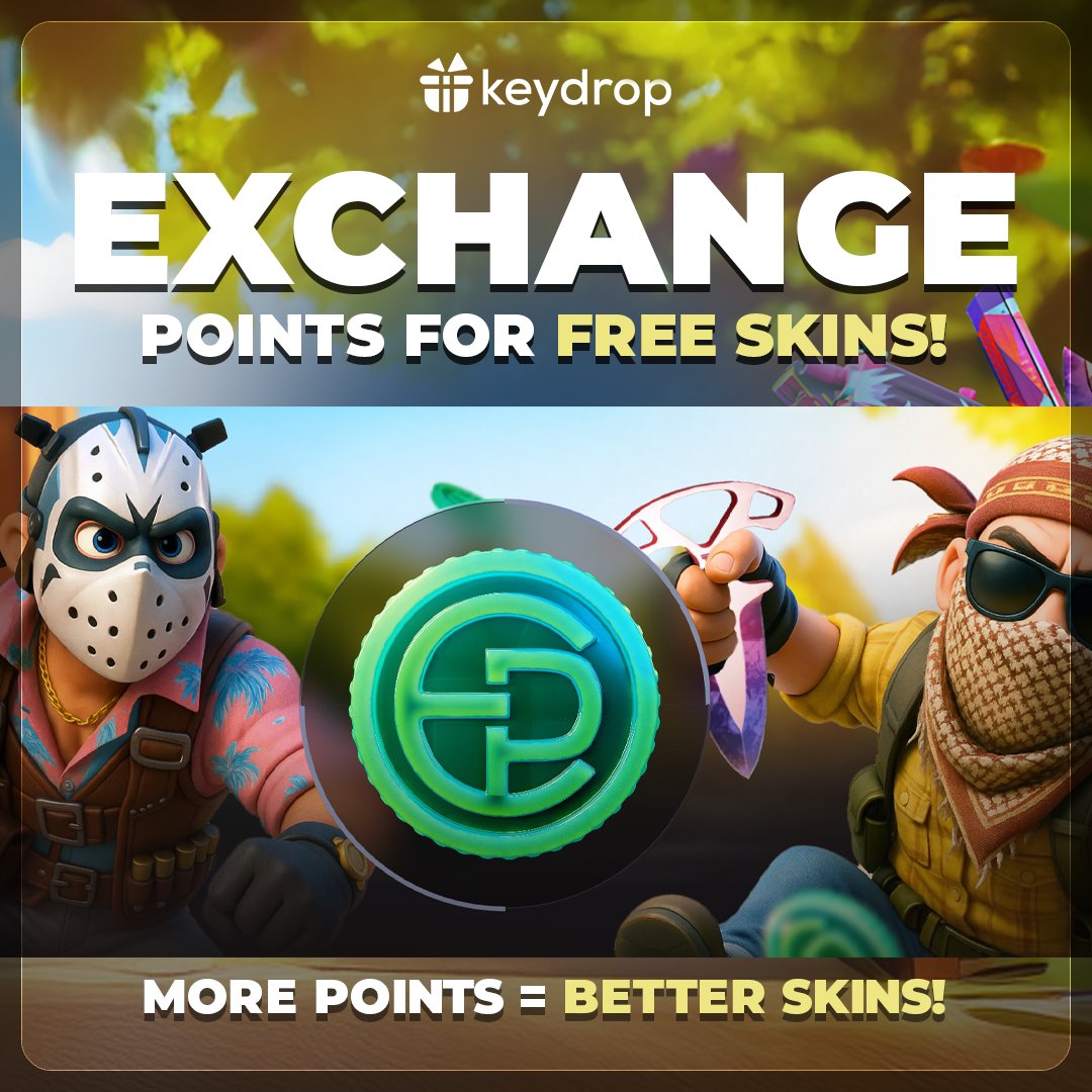 keydropcom's tweet photo. 👀 SKINS for points? We made it REAL.

🎯 Collect event points and exchange them for skins!

Claim your rewards NOW before they’re gone ⏳
👉 https://t.co/XOsGJbG4UM https://t.co/GRJLrnIalX