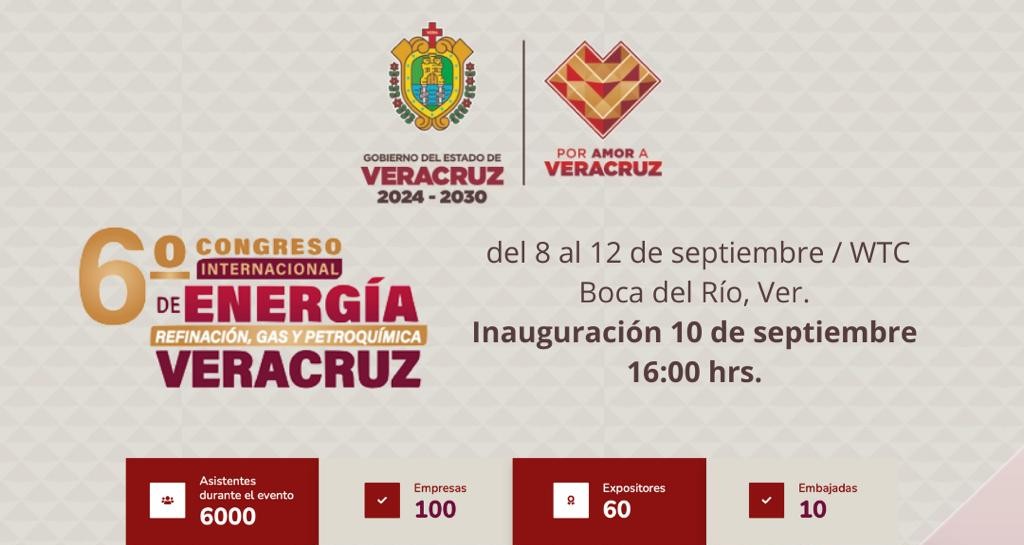 ⭕️Asiste al 6o. Congreso Internacional de Energía Veracruz 2025.

🌐tinyurl.com/CongEnergiaVer

Entra ya y descubre cómo puedes contribuir, innovar y dialogar sobre el futuro energético en nuestro estado.

#CongresoEnergíaVeracruz2025 #PorAmorAVeracruz #Veracruz #Xalapa #BocaDelRio