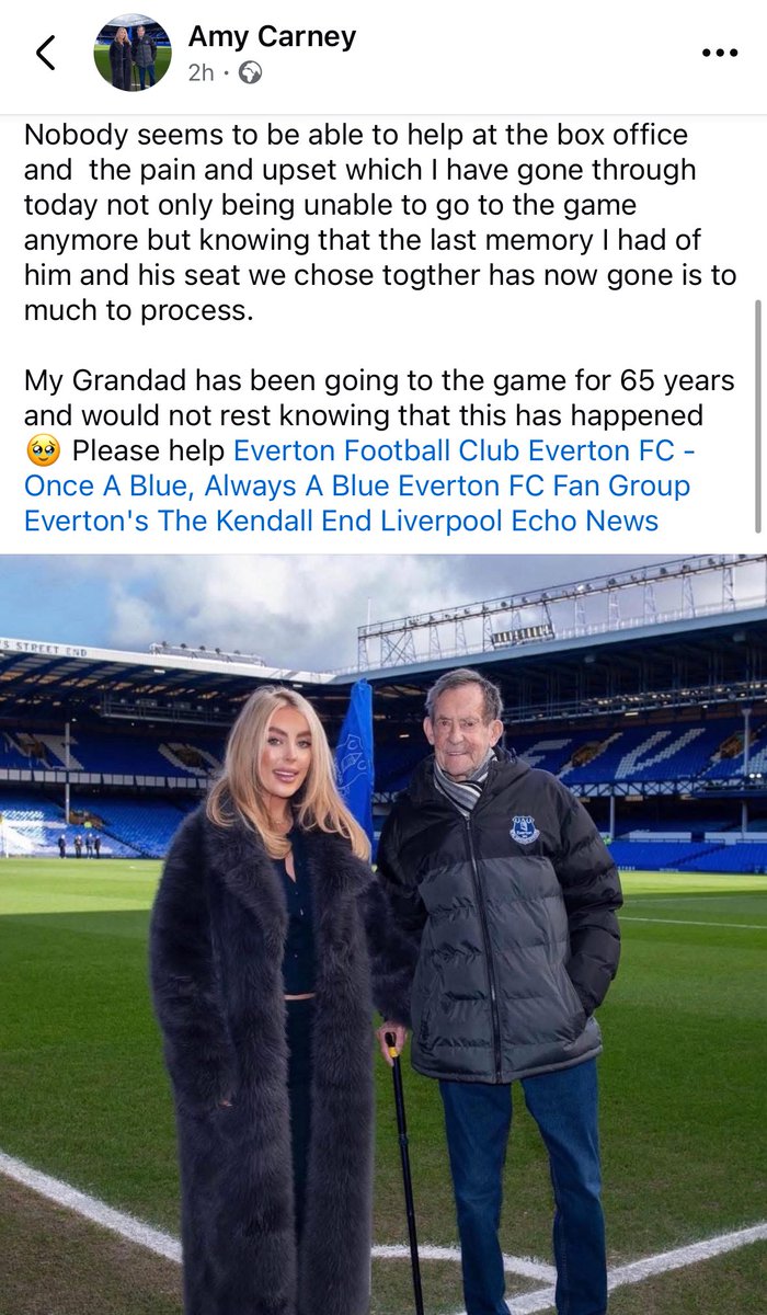 FayeMac4 (@fayemac_x) on Twitter photo Can all everton fans please share this 💙💔
<a href="/efc_fanservices/">Everton Fan Services</a> <a href="/EvertonStadium/">Hill Dickinson Stadium</a> <a href="/ALANMYERSMEDIA/">Alan Myers</a> Can all everton fans please share this 💙💔
<a href="/efc_fanservices/">Everton Fan Services</a> <a href="/EvertonStadium/">Hill Dickinson Stadium</a> <a href="/ALANMYERSMEDIA/">Alan Myers</a>