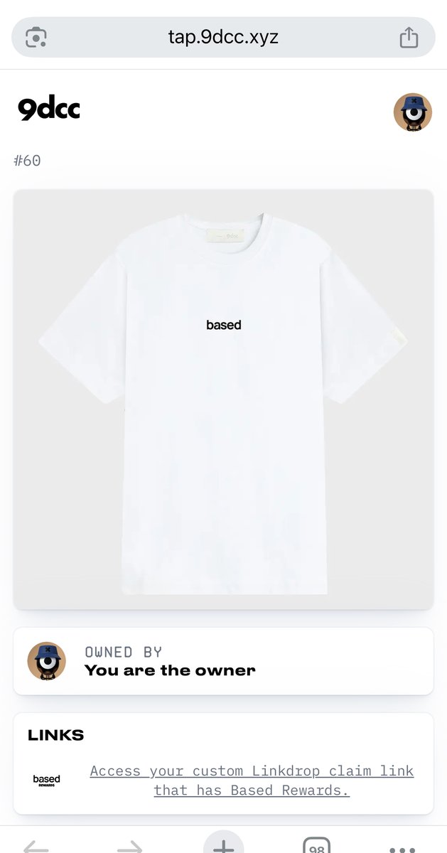basedevo's tweet image. Based Rewards are live for anyone who has a Based Merch item!

Tap the chip on your Based Merch to claim your $BASED rewards with the chance to claim 100M $BASED 

More info below ⬇️