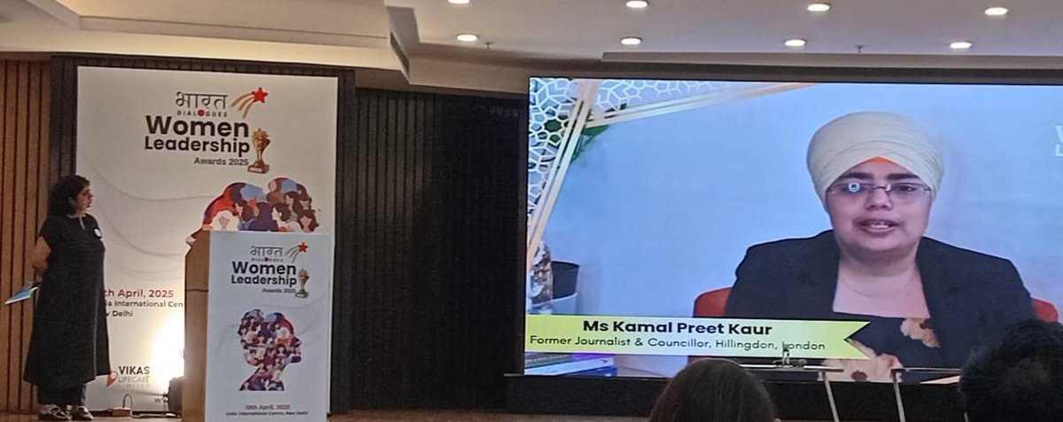 Grateful to <a href="/PoojaPriyamvada/">pooja priyamvada</a> &amp; <a href="/BharatDialogues/">Bharat Dialogues</a> for inviting me to speak at Women in Leadership summit 2025. Technology helped to seamlessly connect London &amp; Delhi. Discussed challenges women face in leadership roles  how intersectionality shapes our experiences in profound ways.
