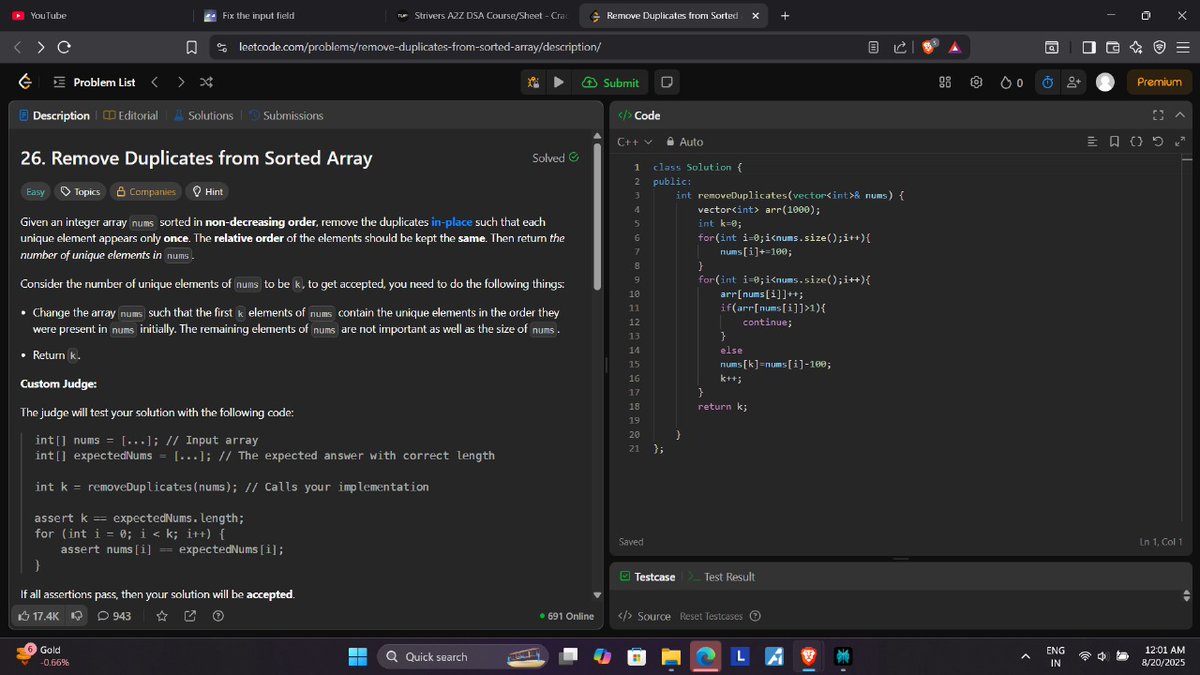 sahu_ipesh's tweet image. Day 1 of #100daysofcode

-&amp;gt; solved 2 dsa questions on arrays
-&amp;gt;explored  few css topics:box model and flex box.