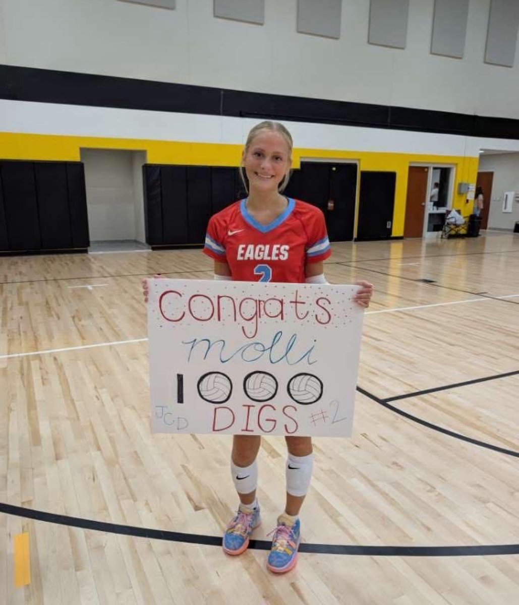 Congrats Molli Weber on 1000 digs. #jcdeagles #volleyball #orvc
