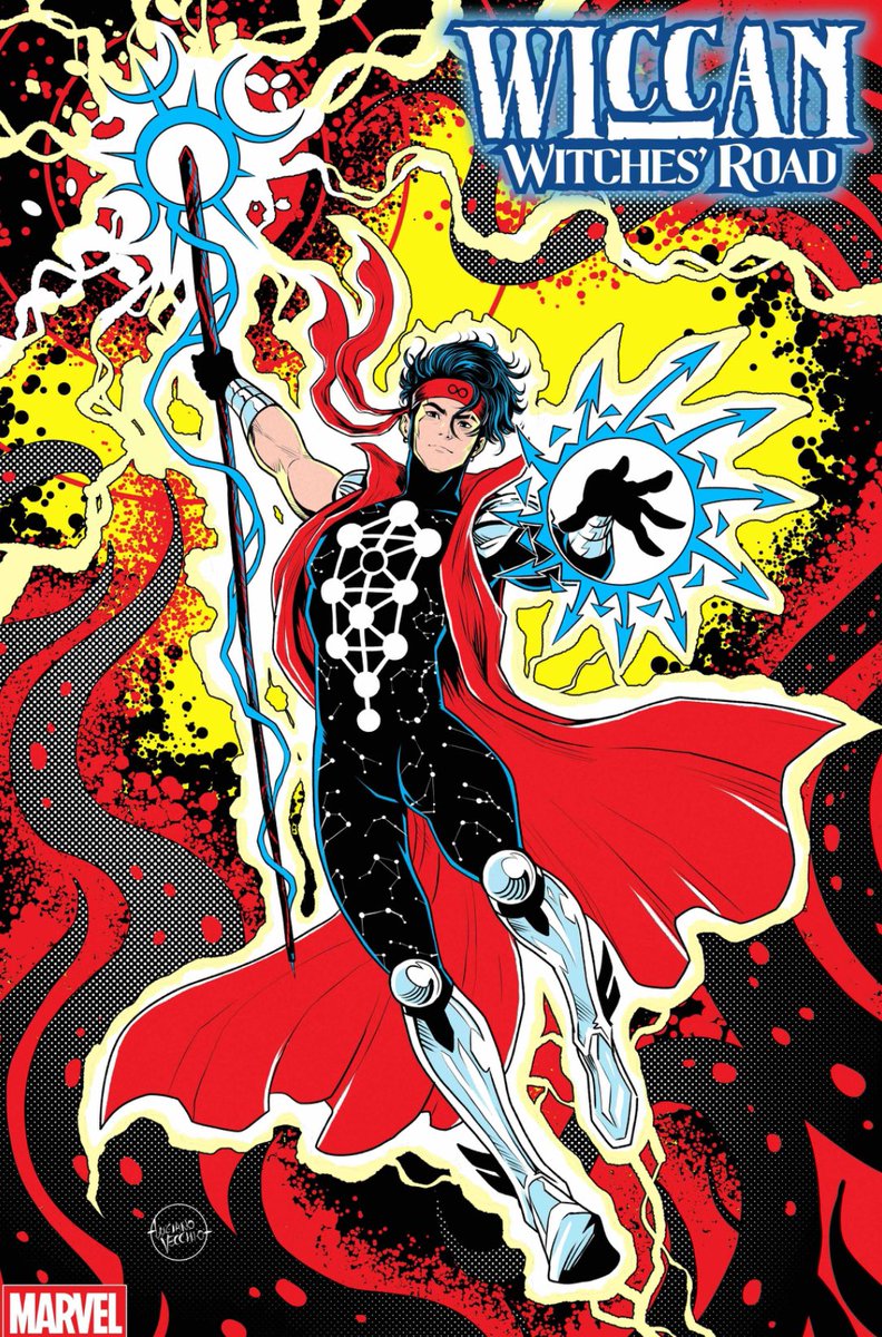 cosmic_marvel's tweet photo. Marvel Comics has announced ‘WICCAN: WITCHES’ ROAD’, a five-issue limited series from writer Wyatt Kennedy and artist Andy Pereira.

The comic sees Hulkling’s life on the line, forcing Wiccan to “take a spellbinding trip down, down the Witches’ Road.”

Releasing on December 3. https://t.co/vWOAF0pOtt