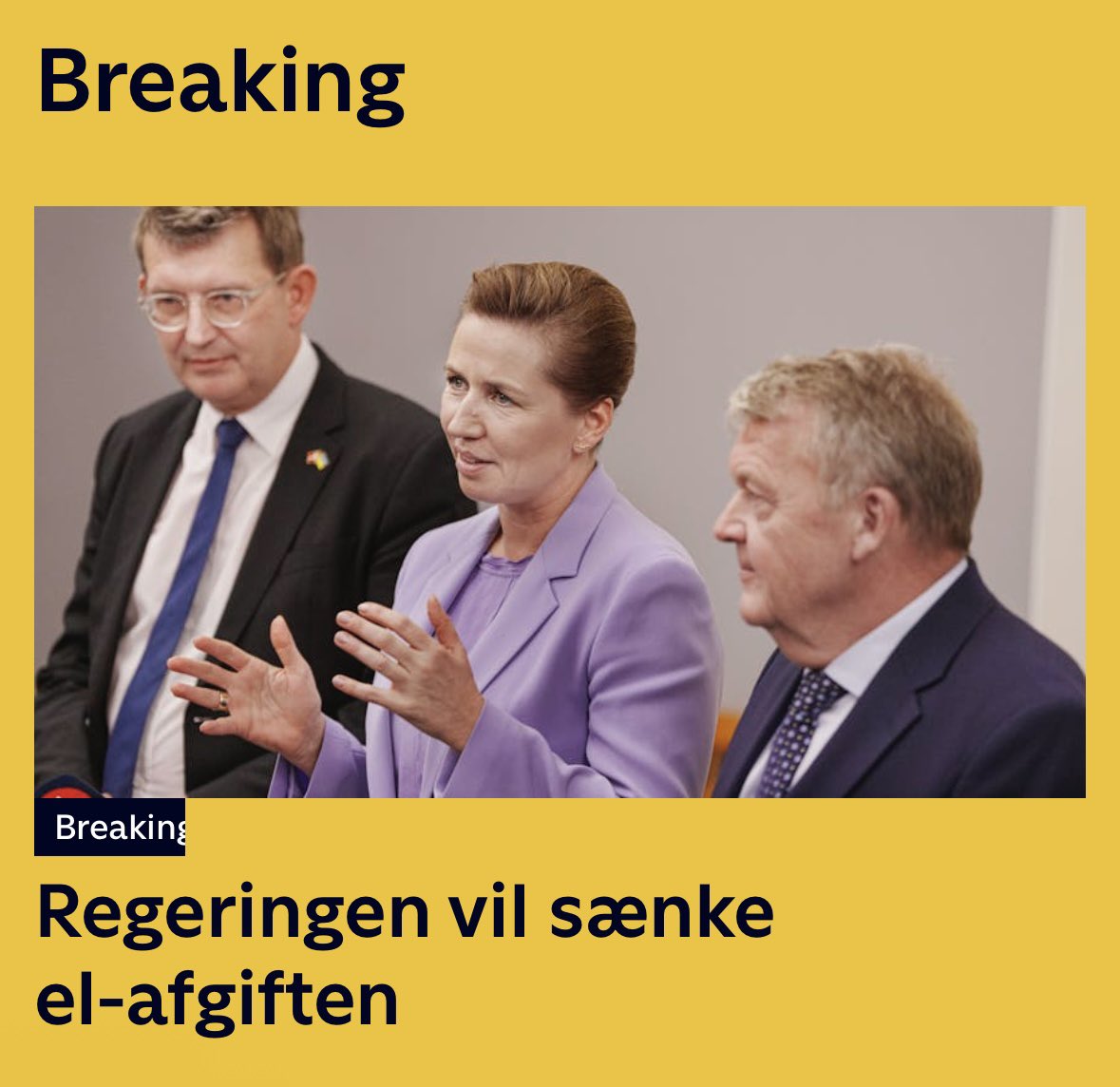 Lars Sandahl Sørensen (@larssandahls) on Twitter photo Super positivt for samfundet, danskerne og den grønne omstilling at regeringen vil fjerne det meste af elafgiften de næste to år. Fjernelse af afgiften vil være til gavn for den elektrificering, der er en grundsten i den grønne omstilling👍👏
#dkpol #dkgreen <a href="/troelslundp/">Troels Lund Poulsen</a> Super positivt for samfundet, danskerne og den grønne omstilling at regeringen vil fjerne det meste af elafgiften de næste to år. Fjernelse af afgiften vil være til gavn for den elektrificering, der er en grundsten i den grønne omstilling👍👏
#dkpol #dkgreen <a href="/troelslundp/">Troels Lund Poulsen</a>