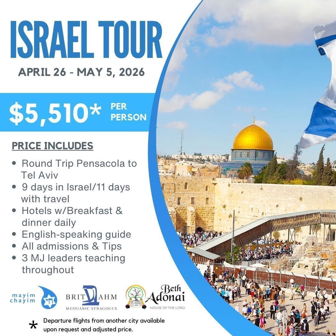 MayimChayim's tweet image. Join us for a life changing tour of Israel April 26th thru May 5th, 2026 as we walk in the footsteps of the Bible and experience the beauty of the Promised Land. For more information and to register: yoshertours.com/tours/105-mayi…