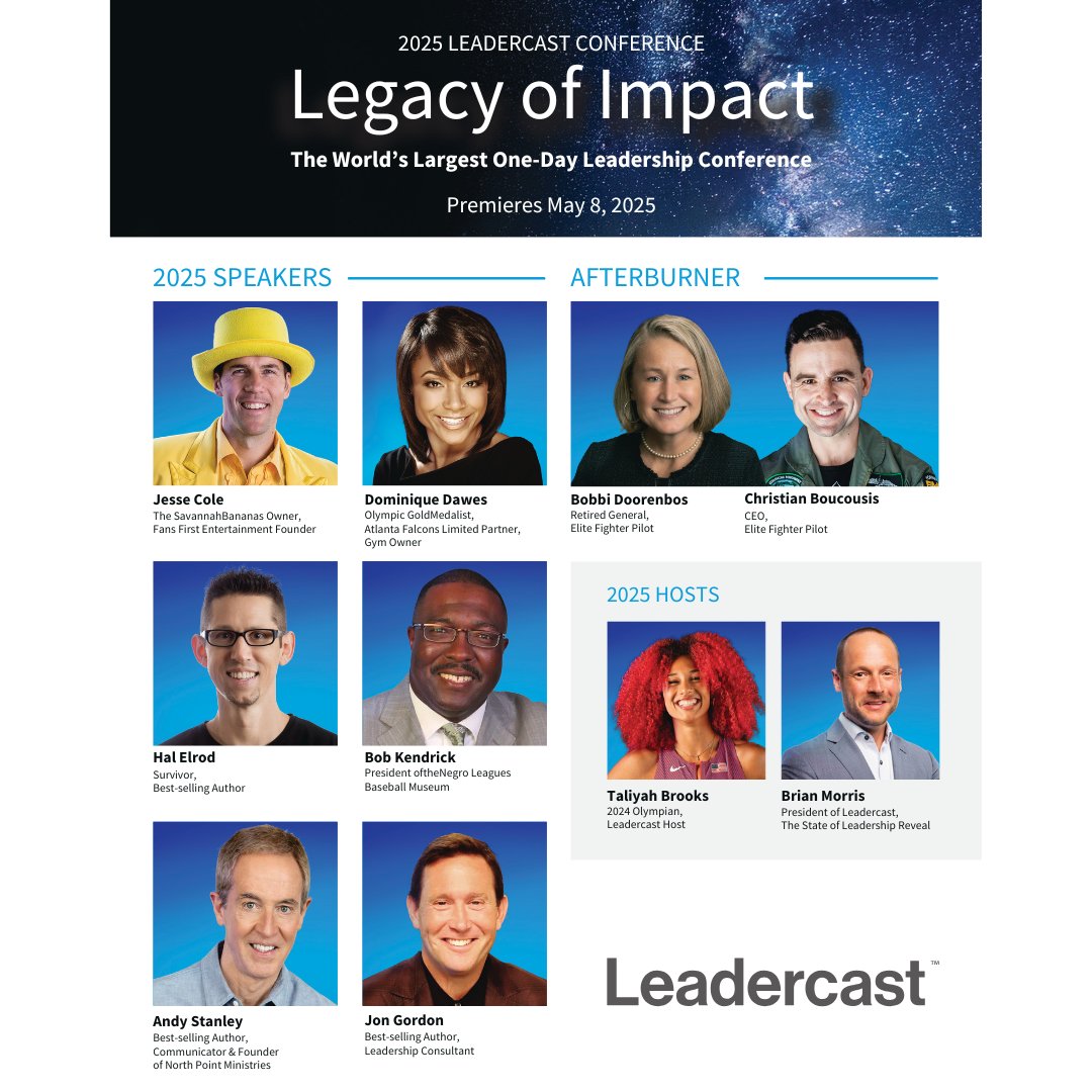 GLeadership's tweet image. Mark your calendar for Leadercast: Legacy of Impact, presented by APS, for 10/16. Sponsorships are available; contact antoinette@gilbertchamber.com. Register at shorturl.at/cawsG. 

This event is also sponsored by @DignityHealthAZ and @BannerHealth
