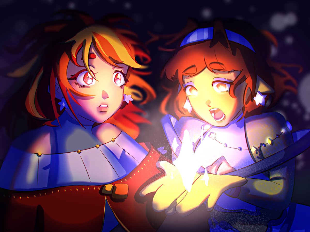 I'm finally finishing uploading my drawing from artfight😭
I made this while listening to karma from alst, so u know what my train of thoughts were

They are Irimi and Iuna, both character by Sunpiku, socials:
rinnihin
Artfight ->artfight.net/~Sunkipu

#artfightattack