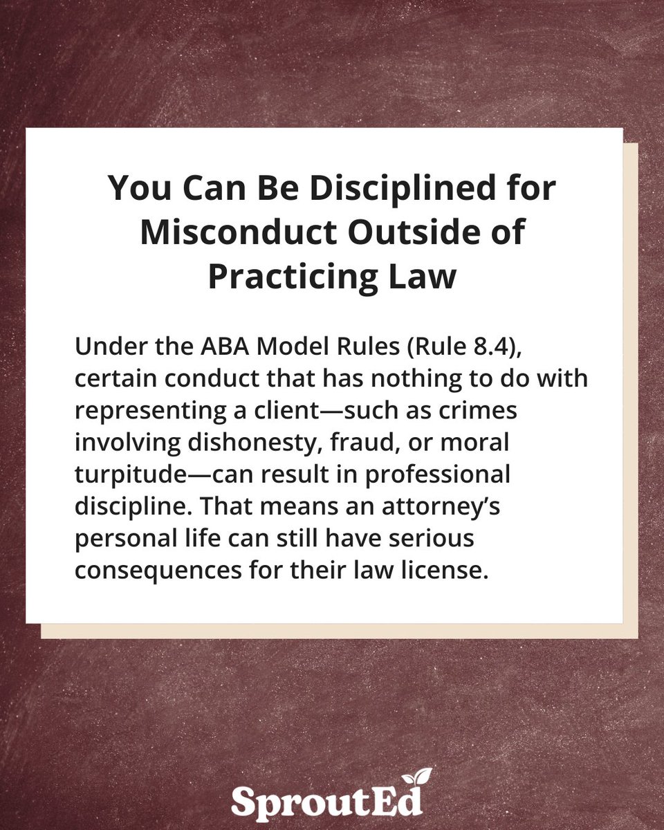 sproutedce's tweet photo. Did you know misconduct in one state can trigger automatic discipline in others?

Join Cari Sheehan, Esq., Assistant General Counsel @Taftlaw & CLE Ethics Leader, on September 9 for "Ethical Mistakes That Could Cost You Your License" to learn what to avoid and how to protect your career.

Register here: https://t.co/EeaCPAbxqV