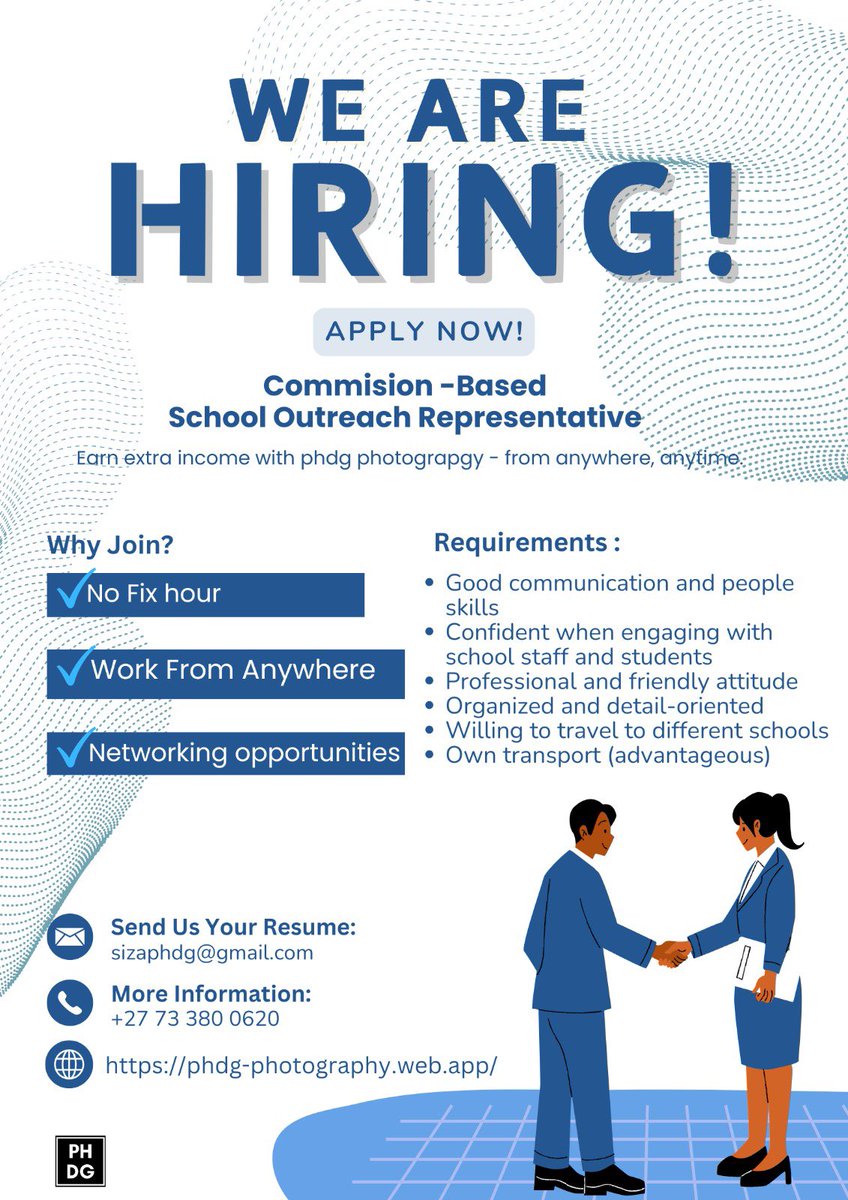 Phdg11's tweet photo. We're Hiring! Part-Time Opportunities
Available
Please repost

Sol Phenduka | Mbatha | Orlando Stadium | Kaya FM https://t.co/OMpgSSiqkh