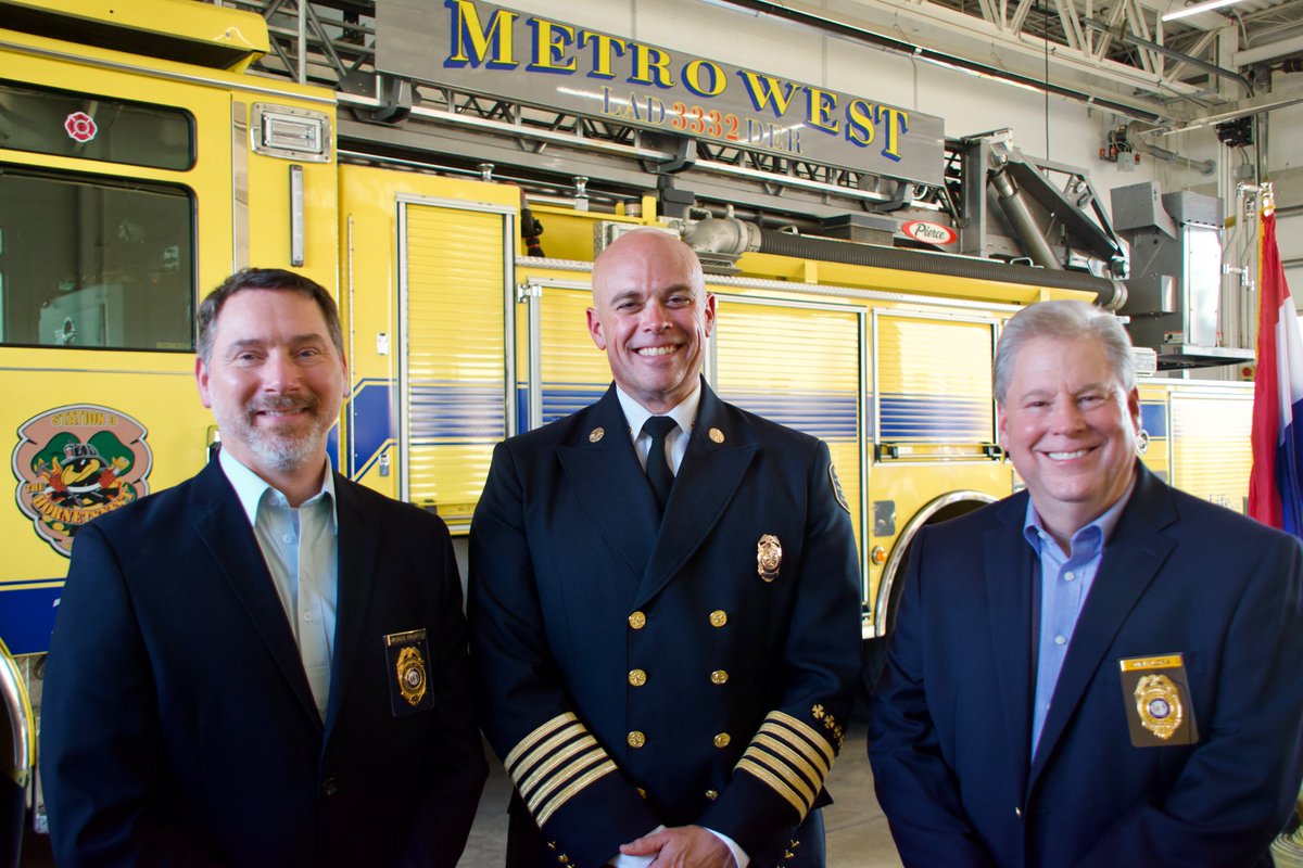 On August 19, Metro West officially promoted Brad Shelton to the rank of fire chief during a ceremony at Station 3 in Wildwood. More than 100 family members, friends, and community guests attended the event. Chief Shelton spoke about the future of Metro West, highlighting the