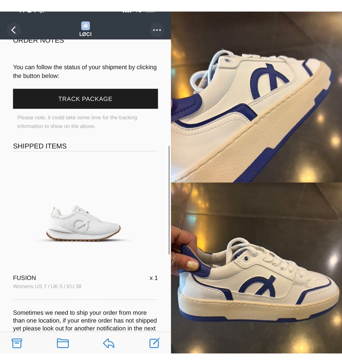 karycantu's tweet photo. I waited forever for my sneakers to arrive, and @lociwear sent me the WRONG pair 🤦‍♀️. Late AND wrong. Seriously?? #fail #wrong https://t.co/96y1ZwUcTV