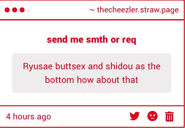 i have a million scenarios of them already bc of how funny they would be in mundane situations 😈 

YURI ‼️‼️‼️‼️🎈🎊🎉🎊🎊🎊🎊🎊🎊🎉🎉🎉🎉

yesyes with creds

i just wanna say that i was already thinking of doing that