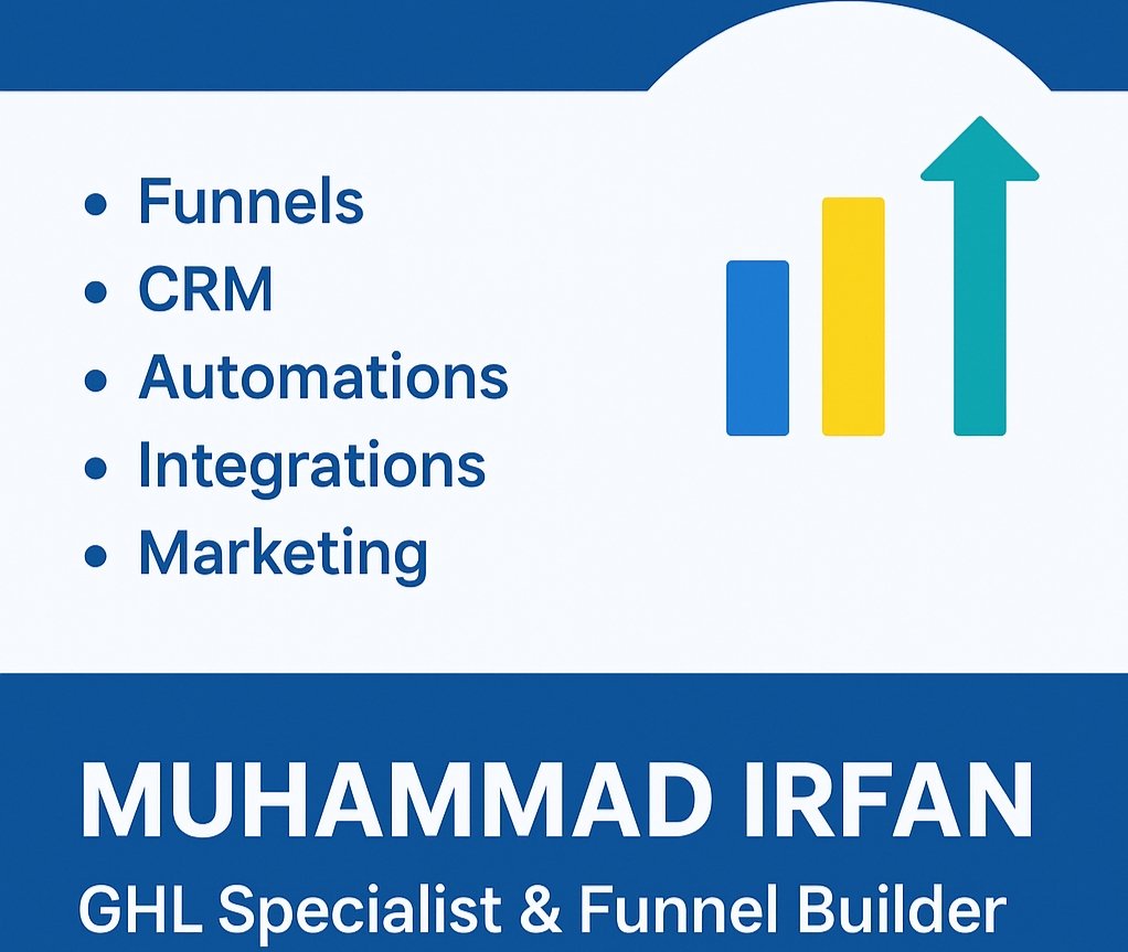 Irfan_627's tweet image. Need a GHL Expert?
I help businesses automate workflows, set up CRMs, and build funnels that bring in more leads and sales. Let’s grow your business smarter, not harder.
📩 DM me to get started.
#GoHighLevel #GHLExperts #automation #LeadGeneration #salesfunnels #businessgrowth