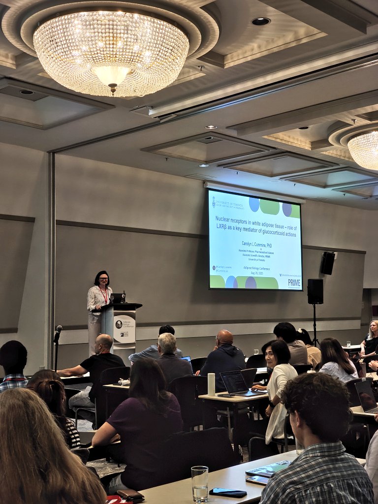 🌞 Let’s kick off the afternoon session with Carolyn Cummins from the University of Toronto 
She’s sharing fresh data on nuclear receptors in white adipose tissue 🧬⚪

#ABC2025 #AdiposeBiology