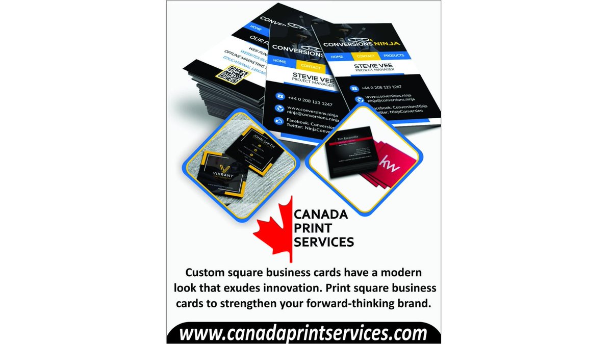 canadaprints's tweet photo. Custom square business cards have a modern look that exudes innovation. Print square business cards to strengthen your forward-thinking brand.  via: https://t.co/2jGWsrfbpe https://t.co/I14ovdaL3f