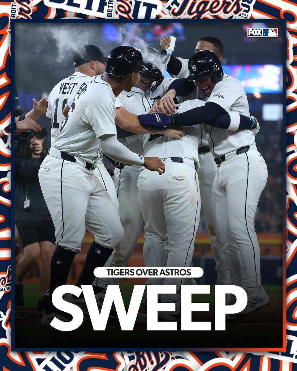 The Tigers brought out the brooms against the Astros!

Detroit outscored Houston 18-2 in the series 🐅
