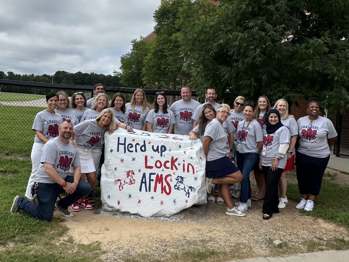 Charger Camp was a huge success! We are excited for the ‘25-‘26 school year! <a href="/AFMSChargers/">Apex Friendship Middle School</a>