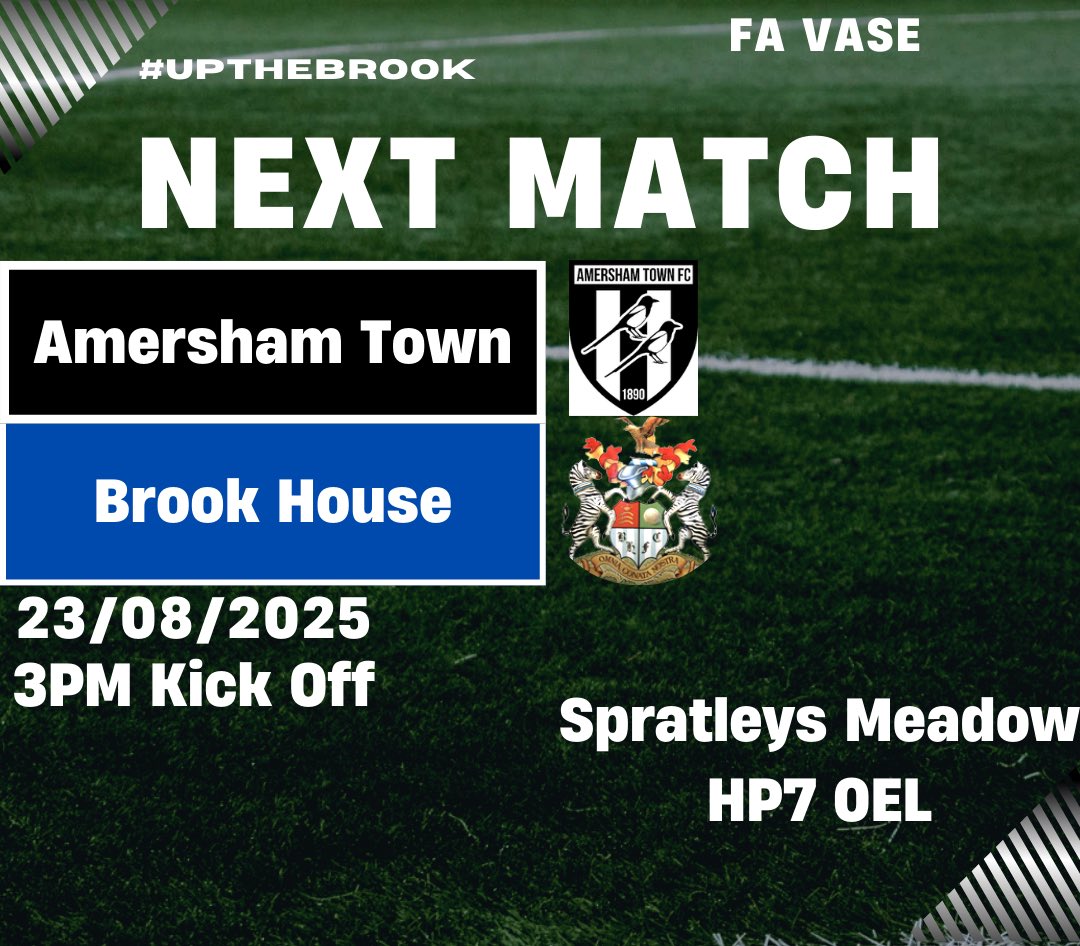 This Saturday we travel to <a href="/AmershamTownFC/">Amersham Town FC</a> to begin our <a href="/thefavase/">TheFaVase</a> adventure this season.
Come and support the boys🔵⚪️🔵⚪️
