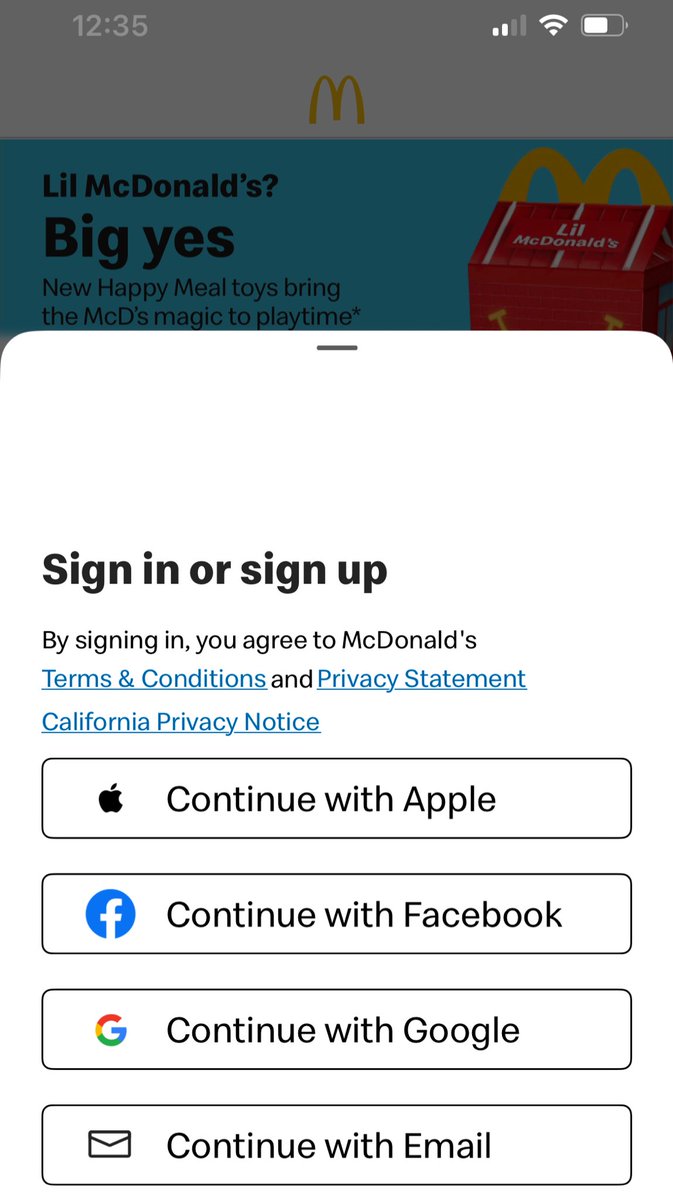 Carlos (@carlosbitme) on Twitter photo Can you fix your app <a href="/McDonalds/">McDonald's</a> ? Anytime I try to use it, logs me out. Have to use my email, check my email, open the app, verify I’m human, and then logs me in.
Just to log me out the next day and do it all over again 😩 Can you fix your app <a href="/McDonalds/">McDonald's</a> ? Anytime I try to use it, logs me out. Have to use my email, check my email, open the app, verify I’m human, and then logs me in.
Just to log me out the next day and do it all over again 😩