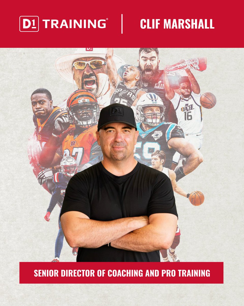 D1Sports's tweet photo. We’re proud to officially welcome @ClifMarshall to D1 Training as our Senior Director of Coaching & Pro Training.

Clif brings more than two decades of experience training elite athletes — from collegiate programs to the NFL. His resume includes working with MVPs, All-Stars, First-Round Draft Picks, and Defensive Players of the Year, helping athletes secure contracts totaling more than $1.89 billion.

With Clif’s leadership, our Pro Training division will set an even higher standard for athlete development, strengthening the bridge from the turf to the professional level.