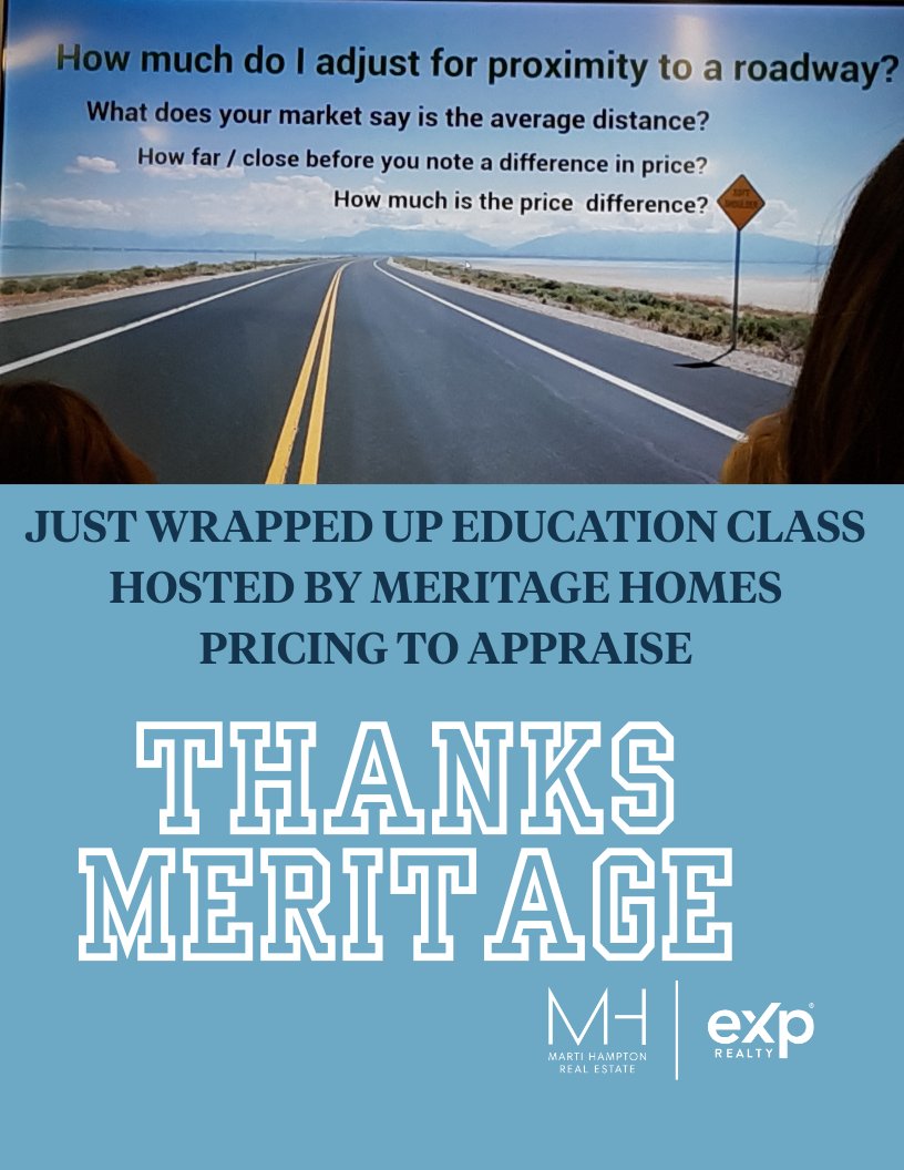 Continuing Education with Meritage Homes! All about Appraisals and Home Pricing!