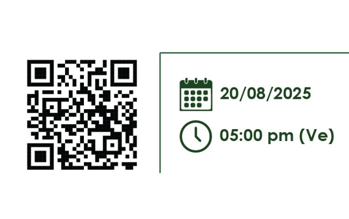 A través de este código podrá conectarse al Seminario AVEDA-AVDT de hoy: "La tributación como regulación y limitación de derechos fundamentales", con Juan Domingo Alfonzo Paradisi y Daniel Betancourt, moderado por Pier Paolo Pasceri.