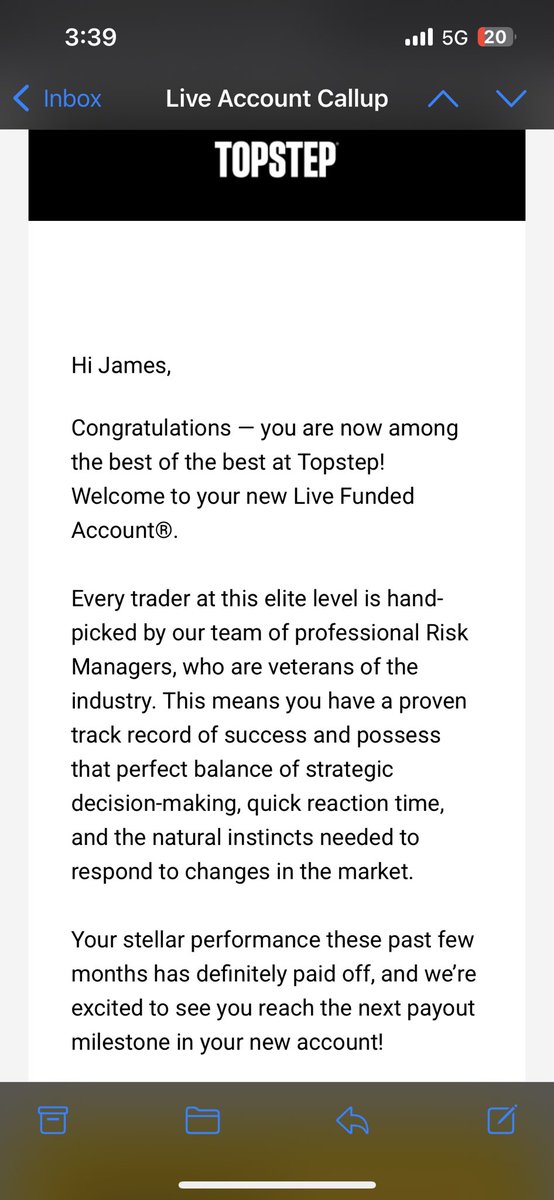 Getting moved to a <a href="/Topstep/">Topstep</a> live account. The goal now is to make it on to their leaderboards 🔥