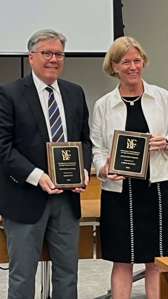 NCBFBoard's tweet photo. The 2025 NCBF Annual Meeting &amp; Conference kicked off with a fantastic Meet &amp; Greet! Friday, Amy Weber presented on “The Future of Bar Foundations,”. The day continued with past NCBF Presidents Bob Glaves, Mary Groth, and Leslie Barineau, plus our 2025 Award Ceremony. #NCBF2025 https://t.co/7ovgdqQQDS