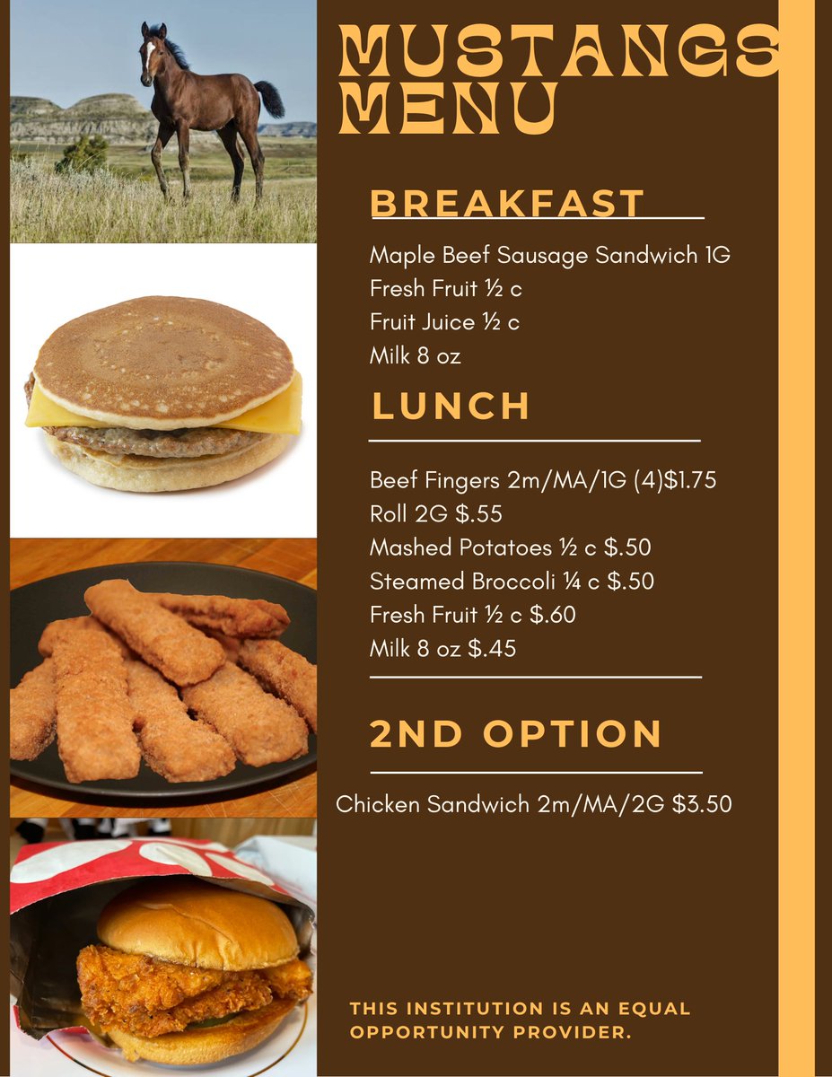 Our kiddos menu for Thursday 

#SISD #ALLIN

#TheNextChapterIsOurs