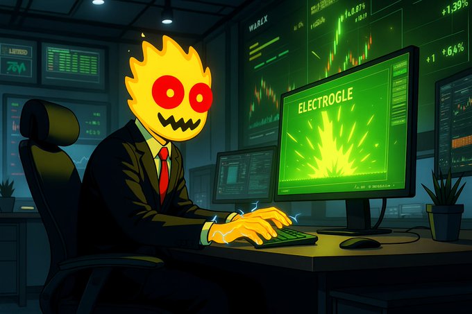 Henryxnett's tweet image. Bullish Innit? while we are it check this out,

#Electrogle: Fully Charged

Catch the shockwave. Feel the current.

CA: 0x590e6A815eDe14bCc3E09149354f854f9e4aDE8B

The memecoin sparking life into crypto.