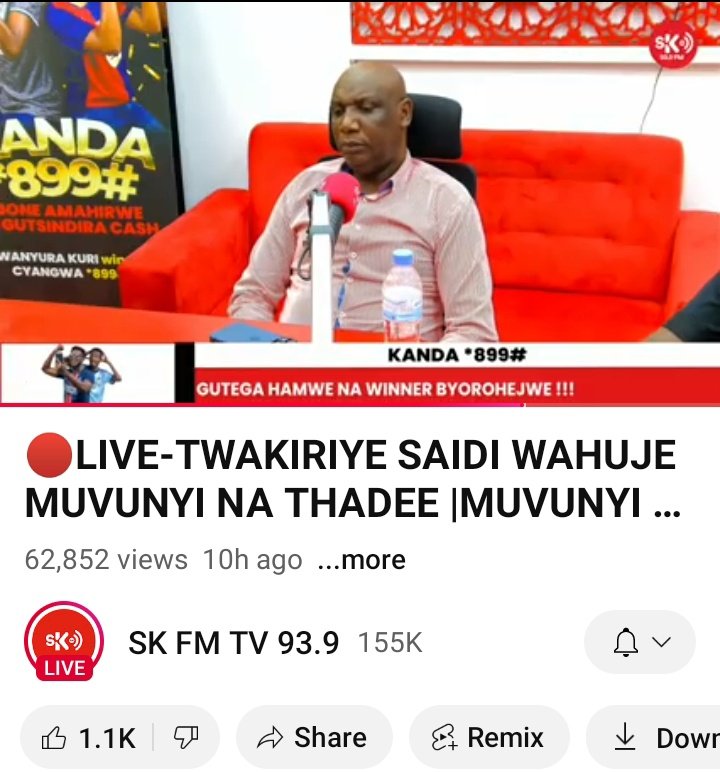 Maze kumva ikiganiro cyose uyu mugabo yagiranye na  @Skfm And I  reaffirm ko ikipe iri mu maboko meza pee!!!!!!! 

#Gikundiro irakunzwe 💙🤍