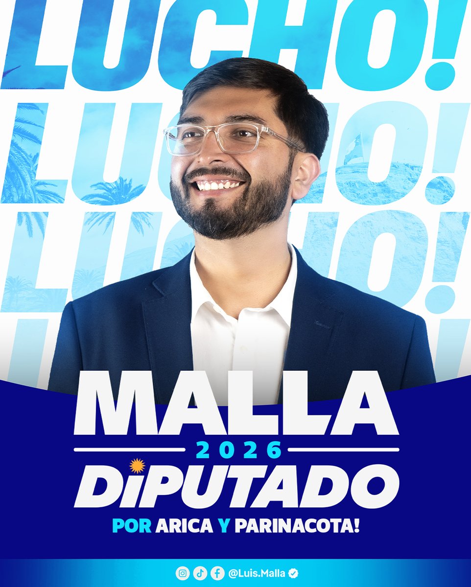 ¡Vamos con todo!  ya estamos inscritos en el #Servel como candidato a diputado por el distrito 1 Arica y Parinacota 🩵 #2026