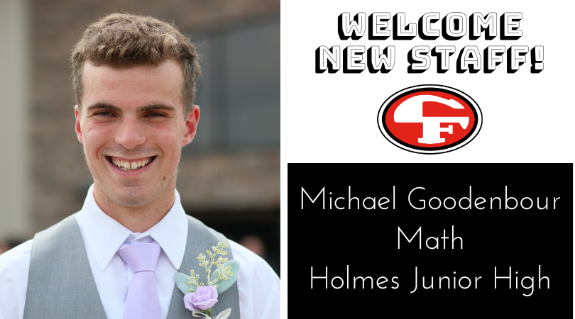 New school year, new faces! Help us welcome our new staff with #TigerPride 🐯 Welcome Michael Goodenbour back to Cedar Falls Schools! Michael is a first year teacher and will be teaching math at Holmes Junior High. He will also be the head junior high CC coach this fall.