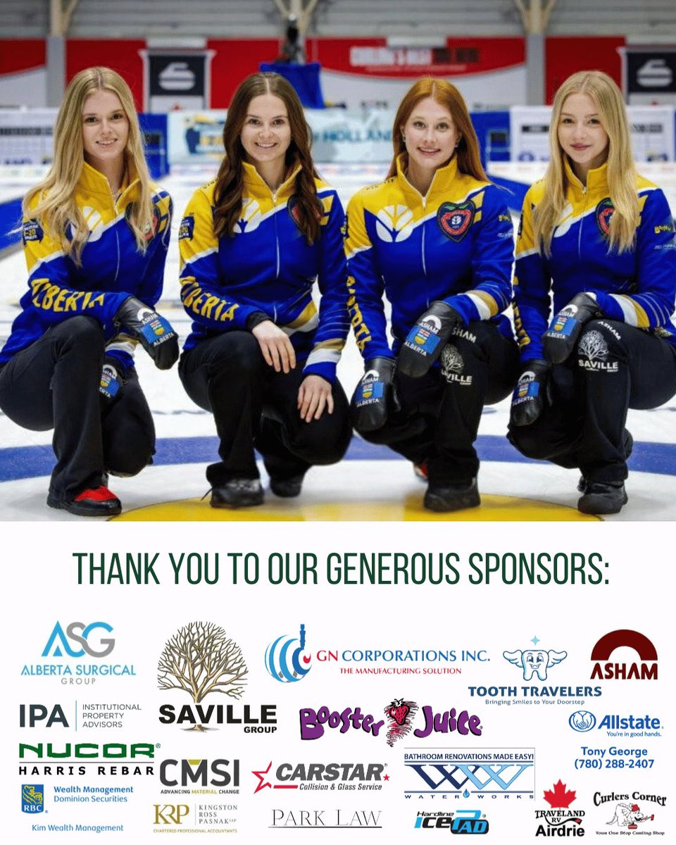 We are super pumped to get the year started as we have confirmed entries in some very prestigious events, not to mention the World Junior Championship 🥌

But first, our sponsors. We are endlessly thankful for their support and display their logos with pride❤️
#teamcanada