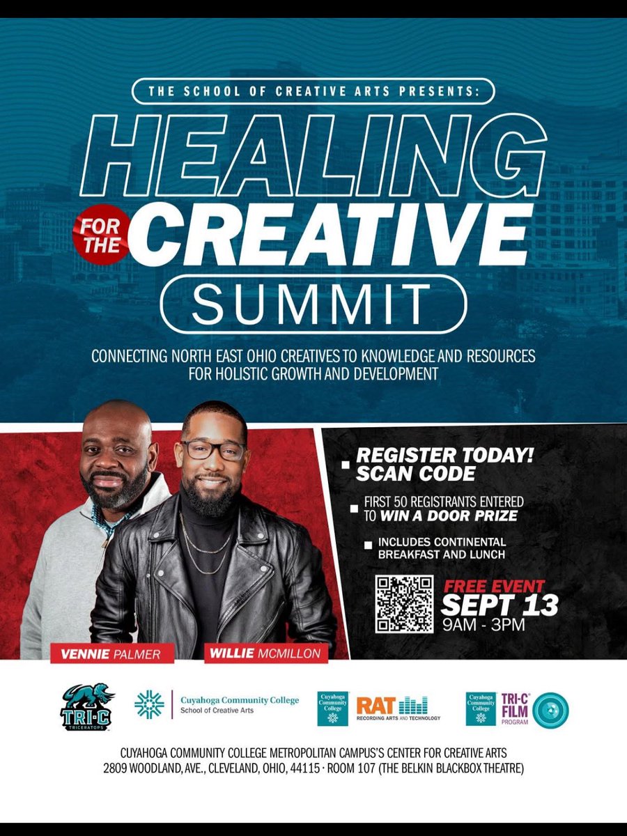 Meet me at Cuyahoga Community College Metro Campus - Center fo Creative Arts on September 13, 2025 at 10am