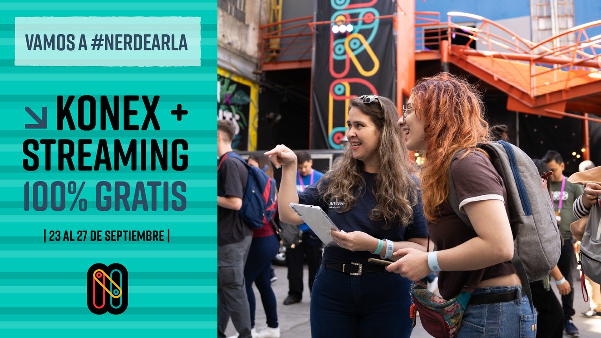 Nata Flores (@natayadev) on Twitter photo Voy a ser parte de <a href="/nerdearla/">#nerdearla</a> 2025 🎉
Es el evento gratuito de tecnología, ciencia y open source más grande de Hispanoamérica.
📍 23 al 27 de septiembre - Buenos Aires + streaming
¿Nos vemos ahí? 👉 tickets.nerdear.la/?invited_by=Mz… Voy a ser parte de <a href="/nerdearla/">#nerdearla</a> 2025 🎉
Es el evento gratuito de tecnología, ciencia y open source más grande de Hispanoamérica.
📍 23 al 27 de septiembre - Buenos Aires + streaming
¿Nos vemos ahí? 👉 tickets.nerdear.la/?invited_by=Mz…