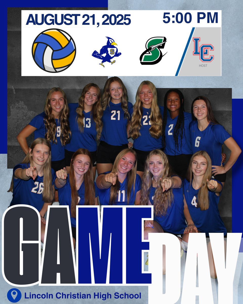 🏐 Game Day🏐

Bluejay Volleyball opens the season at Lincoln Christian in a triangular vs. Syracuse &amp; Lincoln Christian.

📅 Aug 21 | 🕔 5:00 pm | 📍 Lincoln Christian

#Sewardjays #letsfly
📸 Student-Generated Content